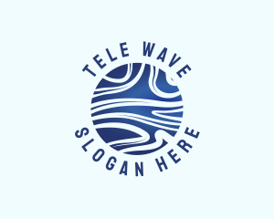 Sphere Fluid Wave logo design