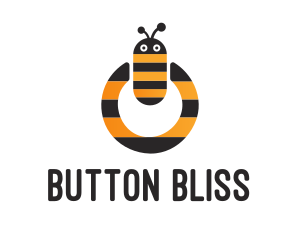 Bee Power Button logo design