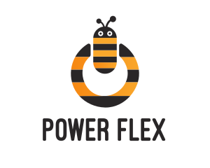 Bee Power Button logo design