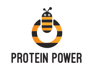 Bee Power Button logo design