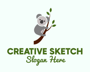 Cute Koala Bear logo design