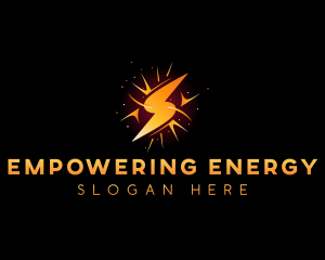 Lightning Bolt Power logo design