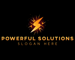 Lightning Bolt Power logo design