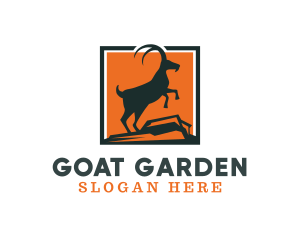 Sunset Mountain Goat logo design