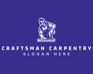 Carpenter Drilling Woodwork logo design