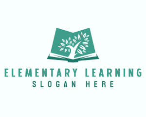 Learning Book Tree logo design