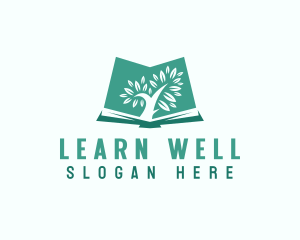 Learning Book Tree logo design