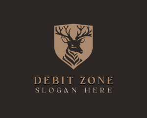 Deer Shield Elk logo design