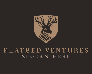 Deer Shield Elk logo design