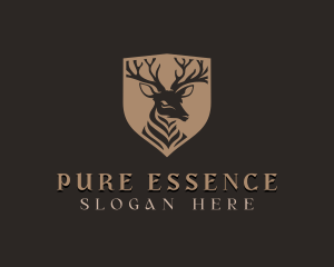 Deer Shield Elk logo design