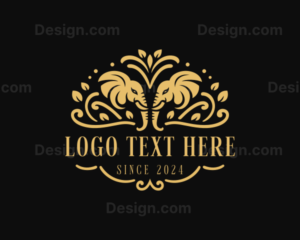 Elegant Royal Elephant Logo