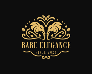 Elegant Royal Elephant logo design