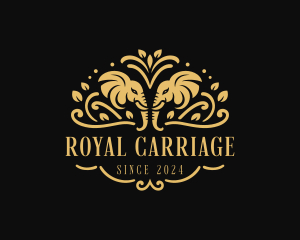 Elegant Royal Elephant logo design