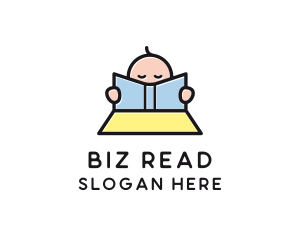 Baby Book Reading Learning logo design