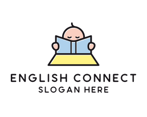 Baby Book Reading Learning logo design