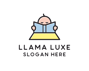 Baby Book Reading Learning logo design