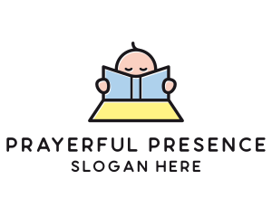 Baby Book Reading Learning logo design