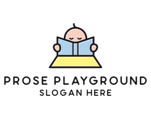 Baby Book Reading Learning logo design