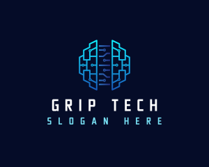 Brain Tech Digital logo design