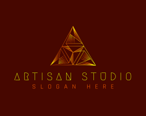 Pyramid Abstract Triangle logo design