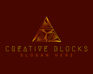 Pyramid Abstract Triangle logo design