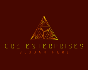 Pyramid Abstract Triangle logo design