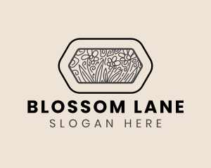 Floral Hexagon Garden logo design