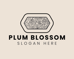 Floral Hexagon Garden logo design