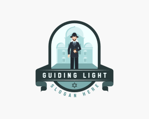 Jewish Man Temple logo design