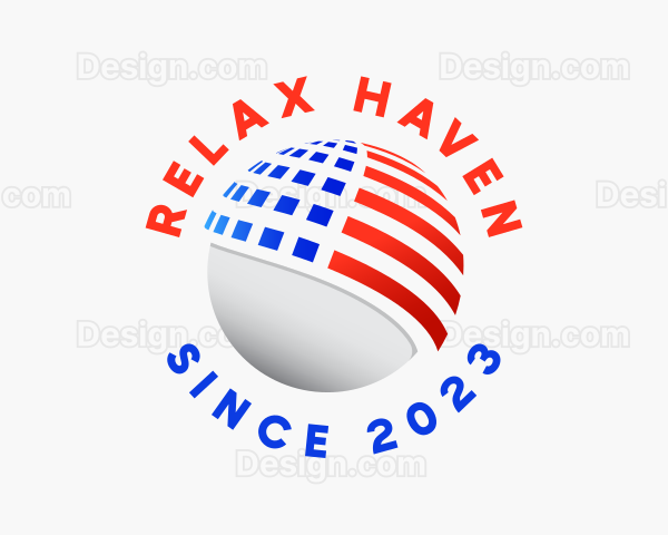 American Flag Sphere Logo