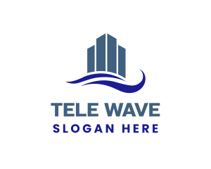 Blue Wave Building logo design