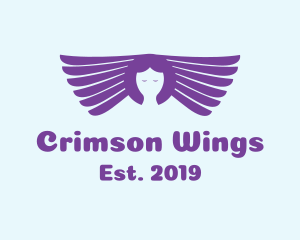 Violet Wings Head logo design