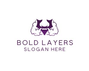 Violet Bearded V  logo design