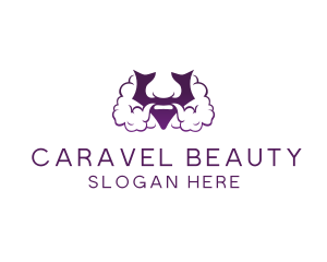 Violet Bearded V  logo design