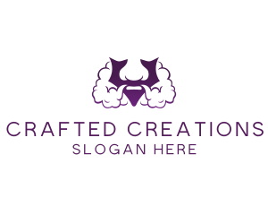 Violet Bearded V  logo design