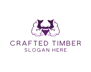 Violet Bearded V  logo design