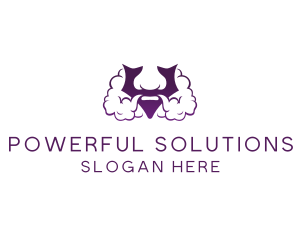 Violet Bearded V  logo design