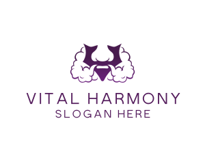 Violet Bearded V  logo design