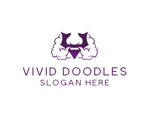 Violet Bearded V  logo design