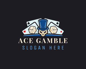 Skull Poker Casino logo design