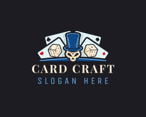 Skull Poker Casino logo design