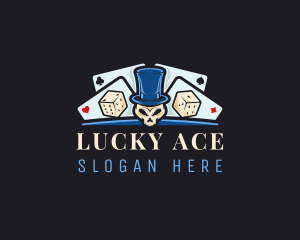 Skull Poker Casino logo design