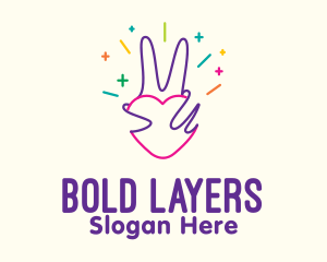 Colorful Optimistic Hand logo design