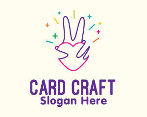 Colorful Optimistic Hand logo design