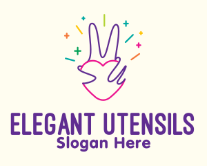 Colorful Optimistic Hand logo design