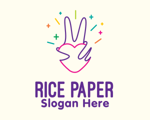 Colorful Optimistic Hand logo design