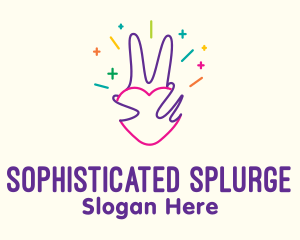 Colorful Optimistic Hand logo design