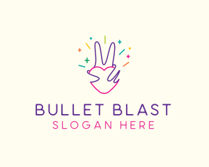 Colorful Optimistic Hand logo design