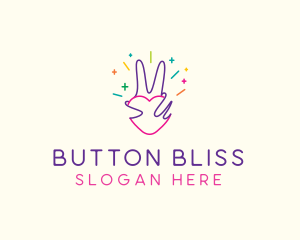 Colorful Optimistic Hand logo design