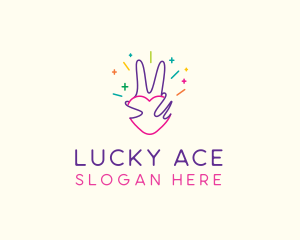 Colorful Optimistic Hand logo design